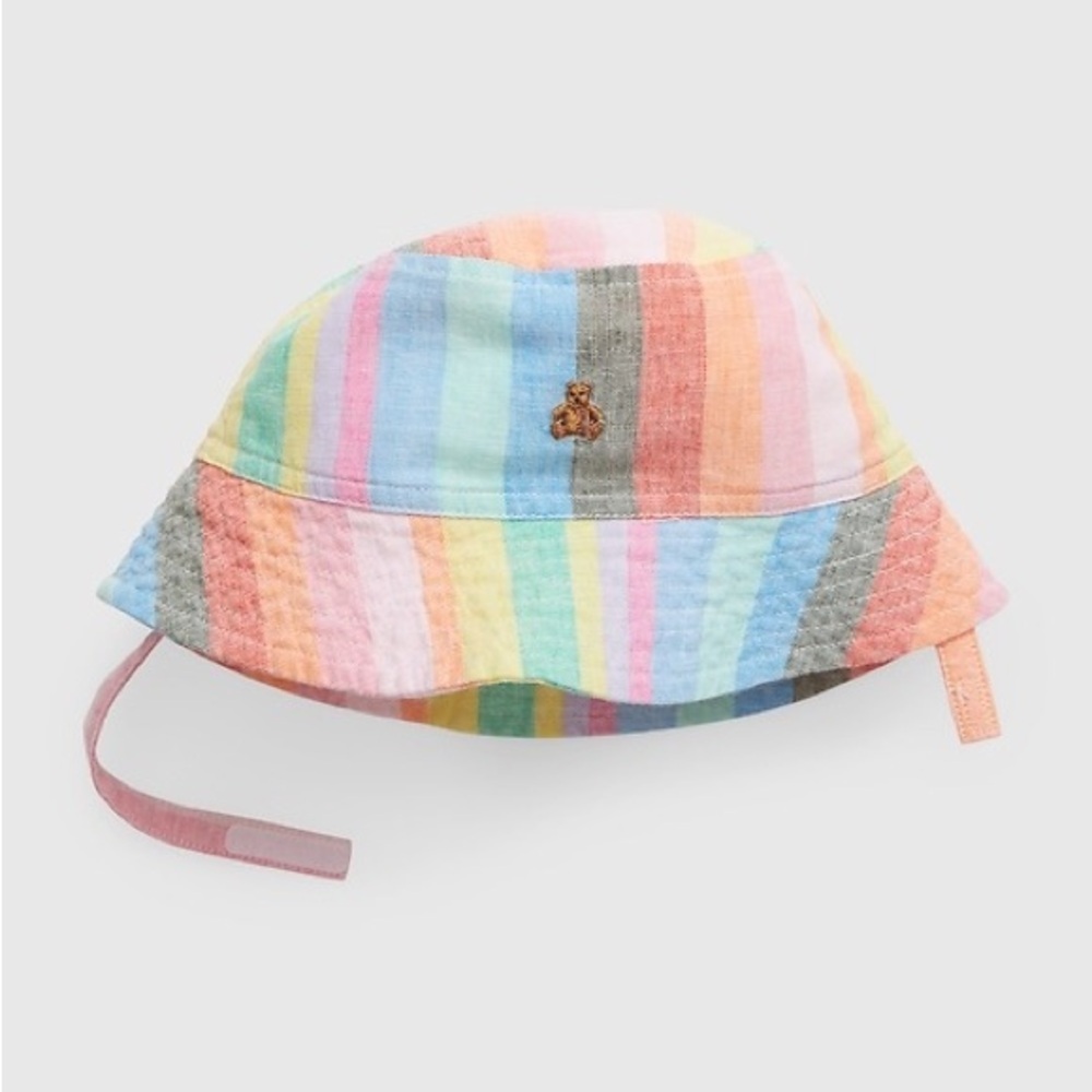 Gap Baby Linen Cotton Stripe Bucket Hat